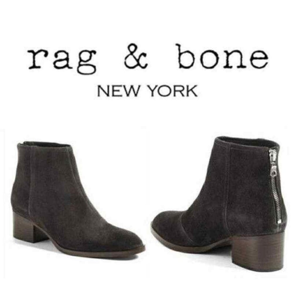 Rag & Bone Wesley Gray Suede Ankle Boots Size 7